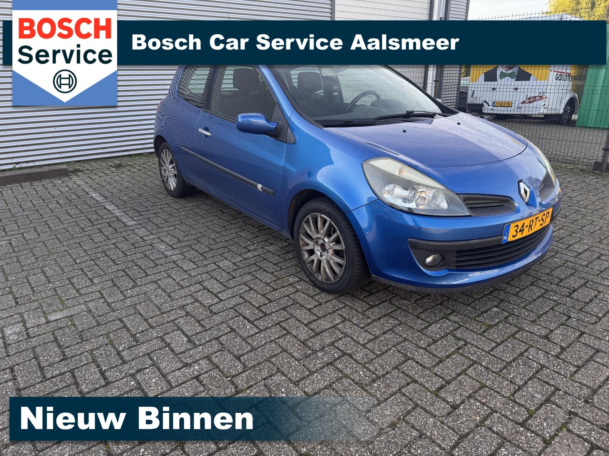 Renault Clio 1.6-16V Initiale / APK / AIRCO / PANO /, Auto's, Voorwielaandrijving, Gebruikt, 4 cilinders, Blauw