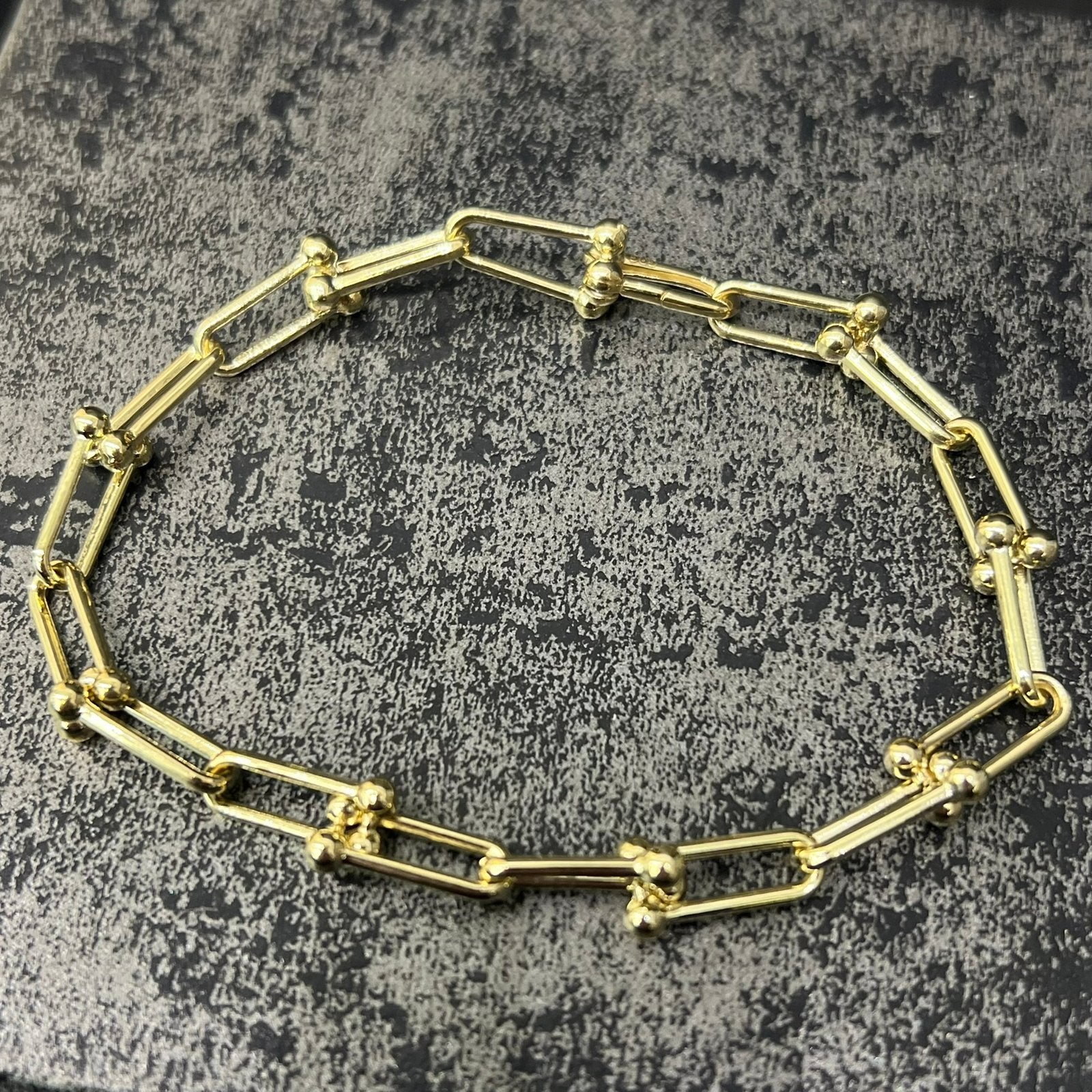 14 karaat gouden armband prachtig schakel nieuw, Ophalen of Verzenden, Nieuw, Goud
