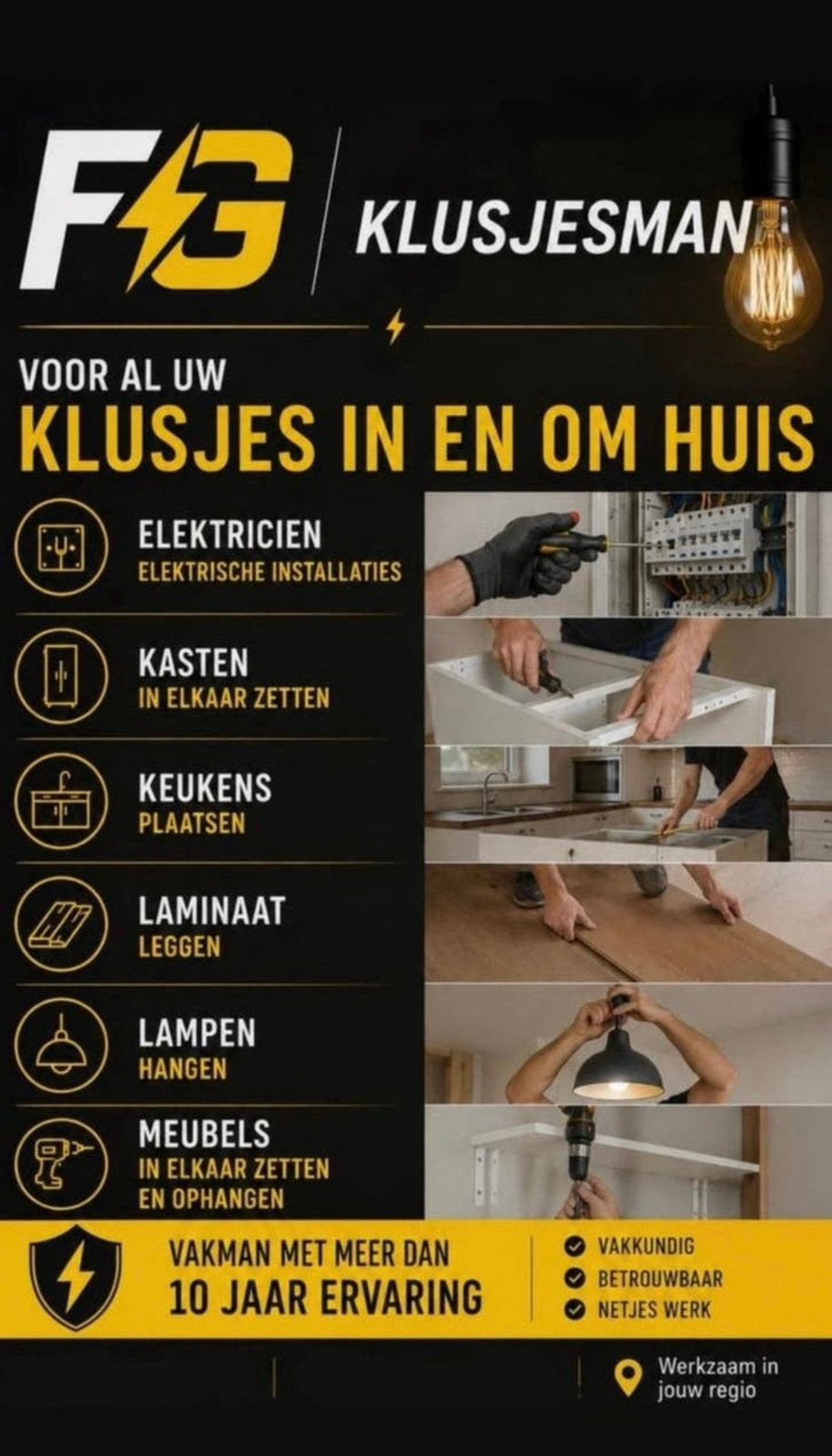 Klusjesman en elektricien door het hele land, Ophalen, Zo goed als nieuw