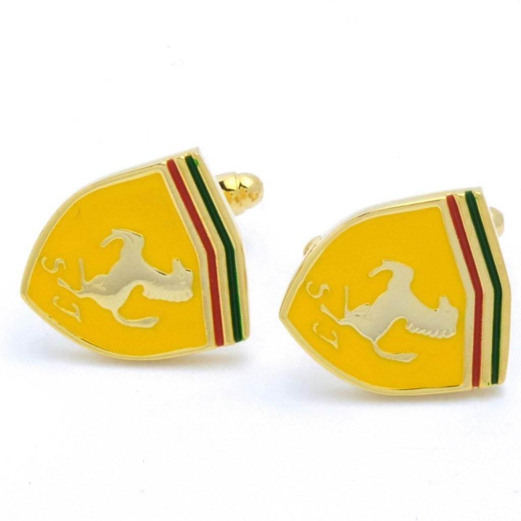 Mooie Ferrari Manchetknopen,goud kleurig, Www.pand50.nl, Overige materialen, Nieuw, Ophalen of Verzenden