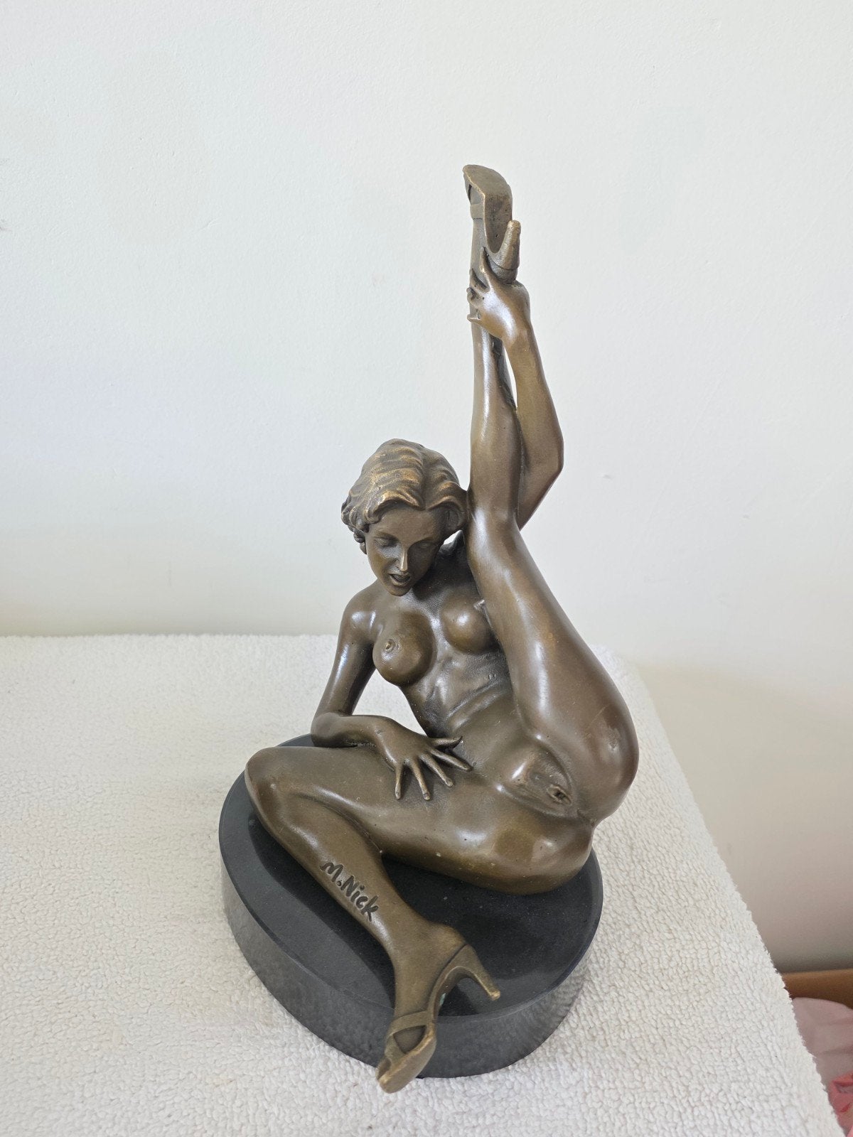 Erotisch bronzen beeld, Antiek en Kunst, Kunst | Beelden en Houtsnijwerken, Ophalen of Verzenden, Brons, 20 - 50 cm, Beeld
