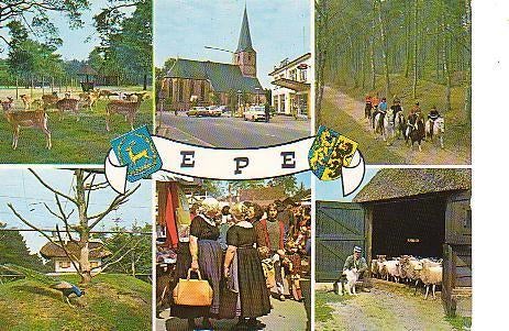 Ansichtkaart	Epe	6-luik, Verzenden, 1960 tot 1980, Gelopen, Gelderland