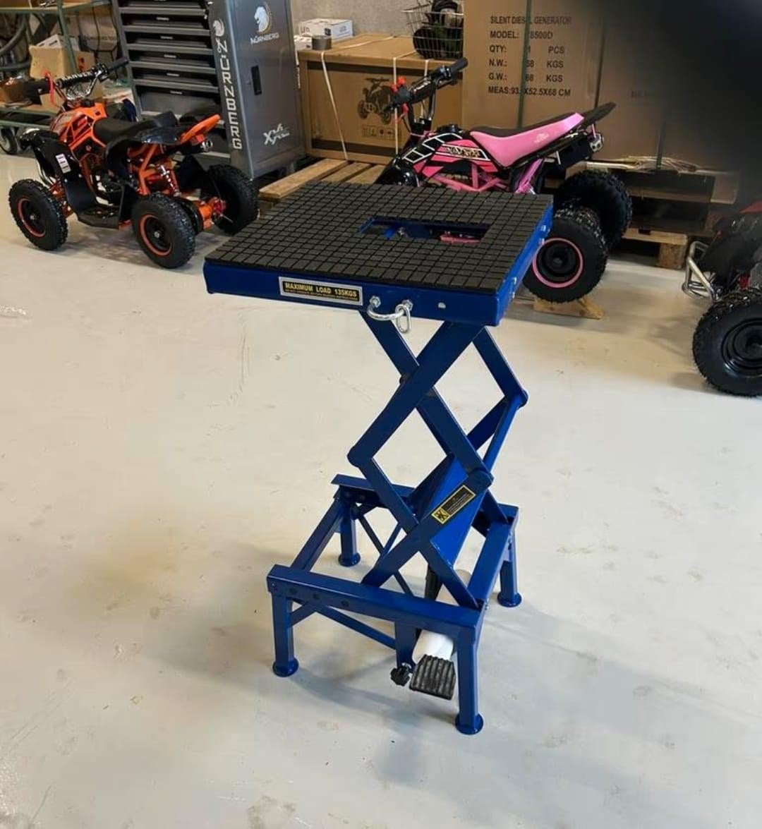 Nieuw motorheftafel blauw, Motoren, Ophalen of Verzenden