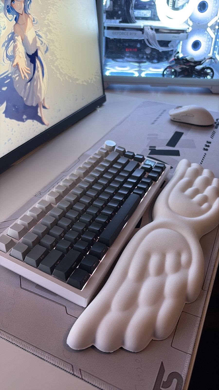 Ajazz AK820 Pro Toetsenbord met extra keycaps, Hot-swappable, Ophalen of Verzenden, Zo goed als nieuw, Draadloos