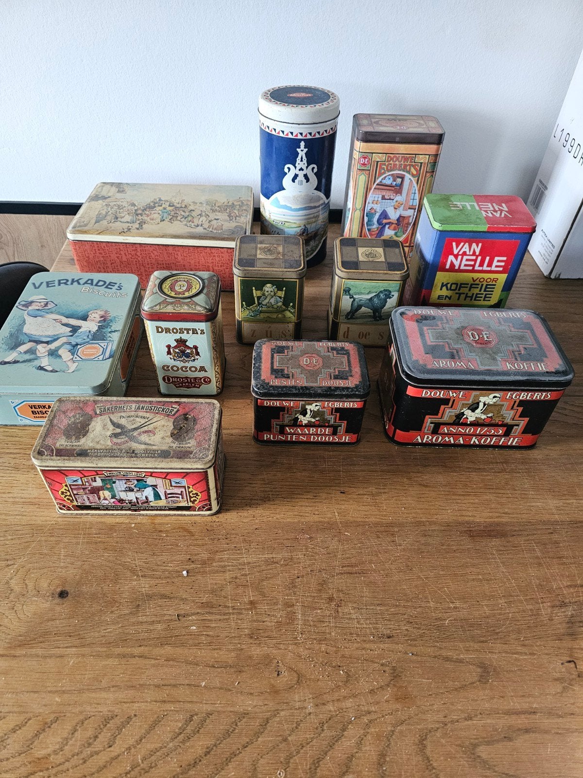 vintage bewaar blikken, Verzamelen, Blikken, Ophalen of Verzenden, Gebruikt, Koffie, Douwe Egberts