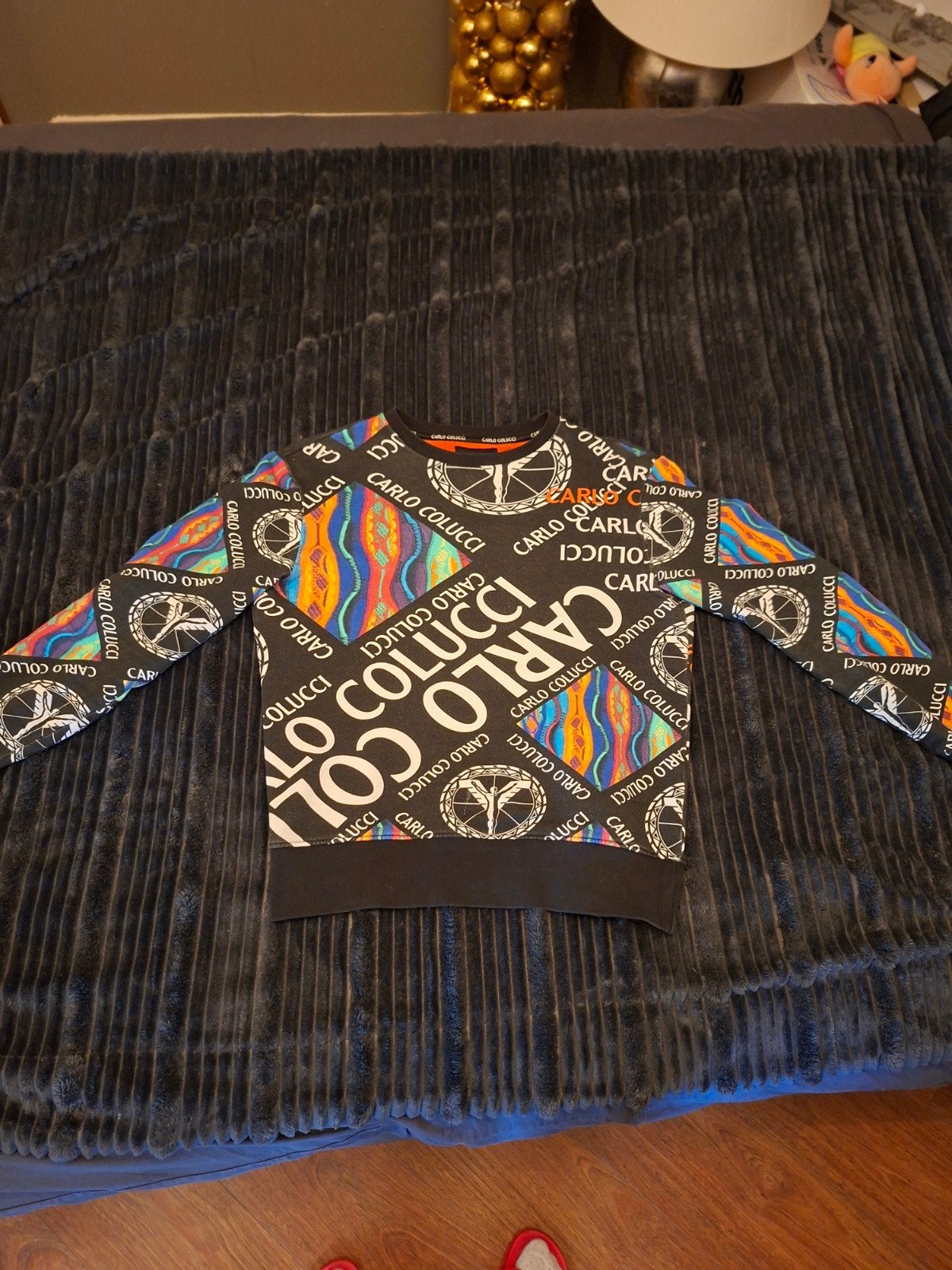 Carlo Colucci Trui - Zwart met kleurrijke details, Zwart, Ophalen of Verzenden, Zo goed als nieuw, Carlo Colucci