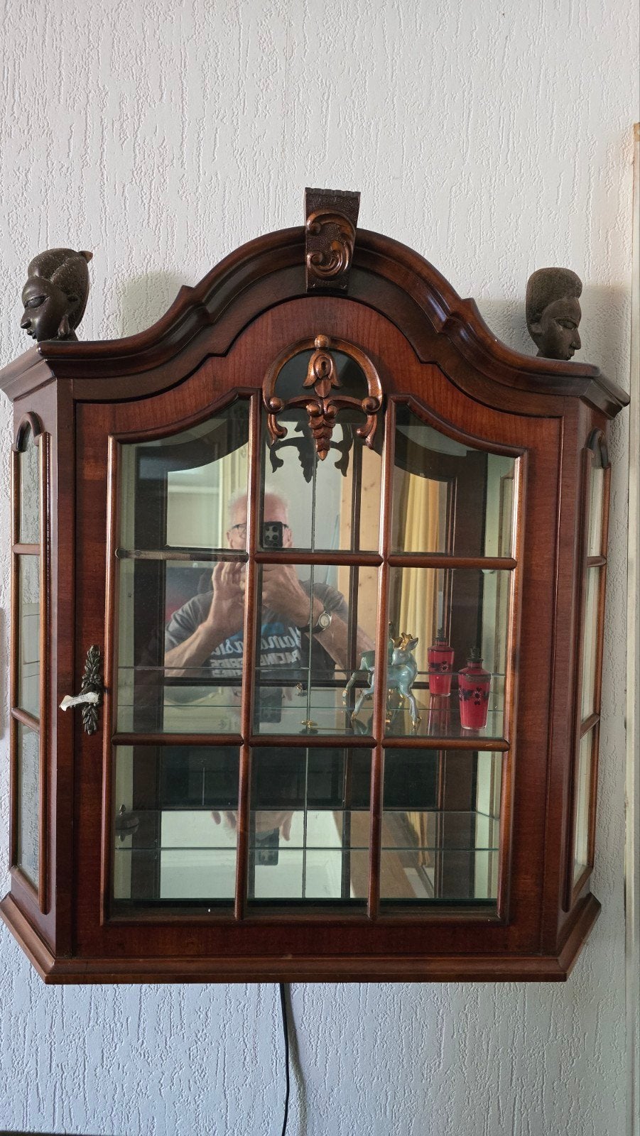 wandmeubel vitrine met verlichting, Verzenden, 25 tot 50 cm, 50 tot 100 cm, Minder dan 100 cm