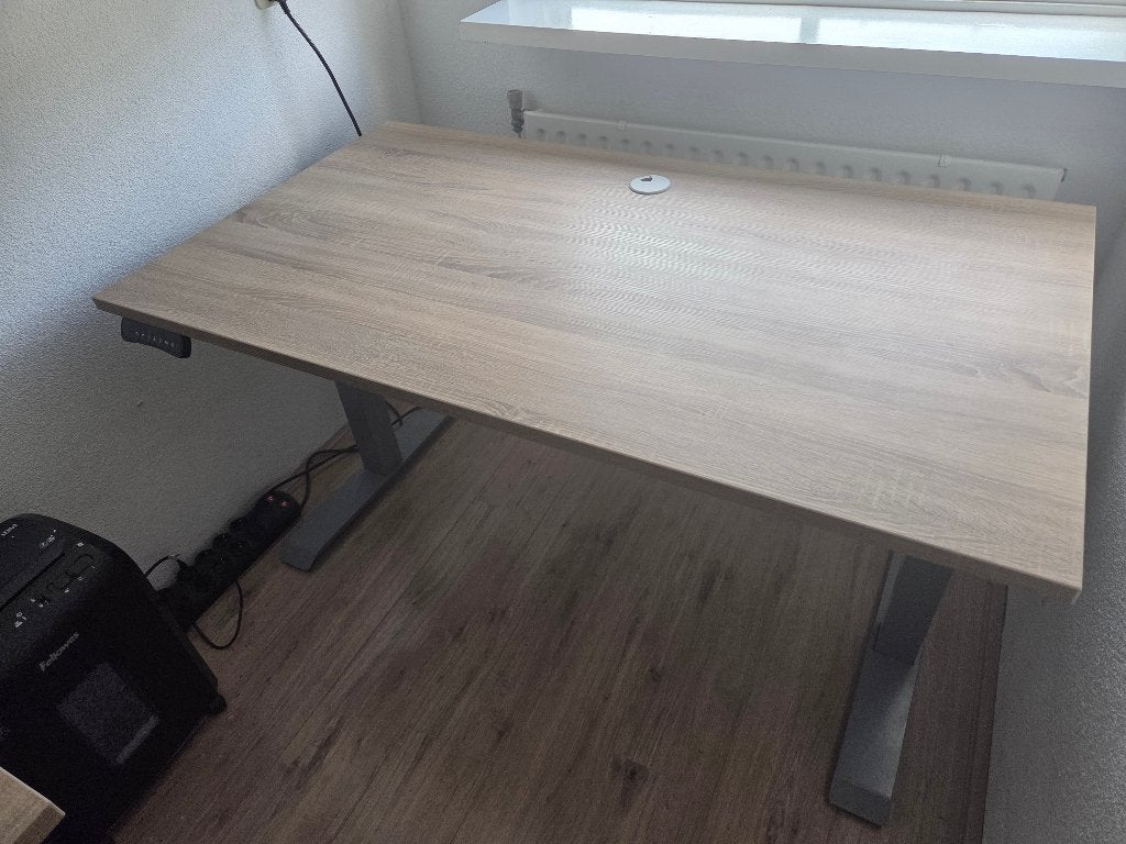 Zit sta bureau elektrisch, 140x80 cm, Ophalen, Zit-sta bureau, Gebruikt, Modern