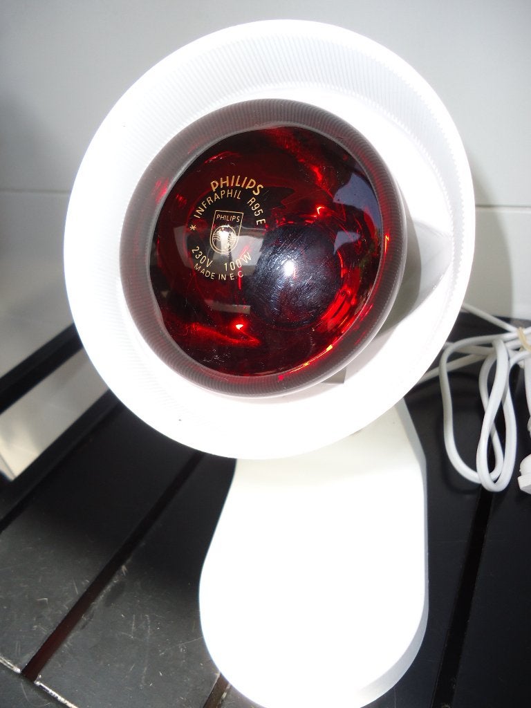 Vintage Philips infraphil - warmtelamp - rode lamp - spieren, Ophalen of Verzenden