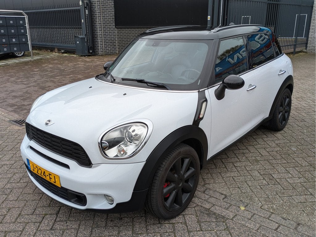 MINI Countryman 1.6 Cooper S Chili Pano dak Leer Navi 6 mnd, Voorwielaandrijving, Euro 5, Gebruikt, Wit