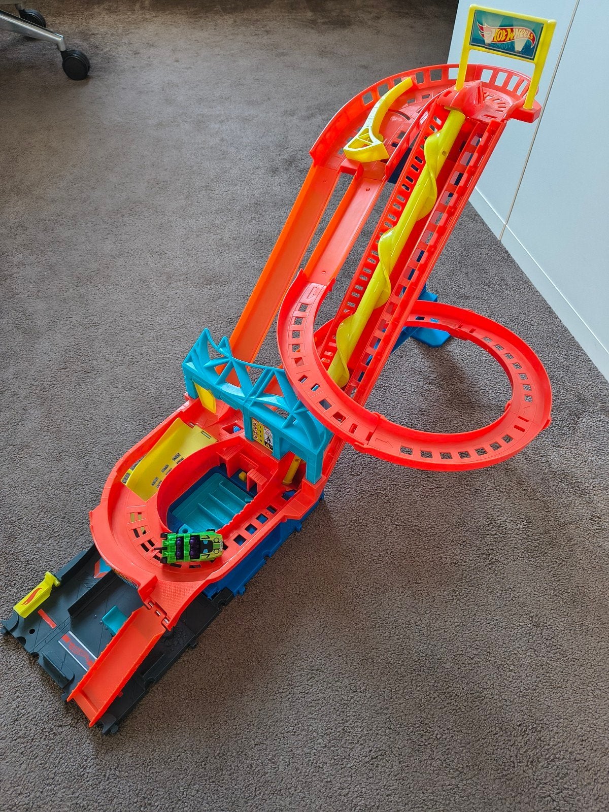 Hot Wheels City Rollercoaster baan, Ophalen, Racebaan, Zo goed als nieuw, Hot Wheels