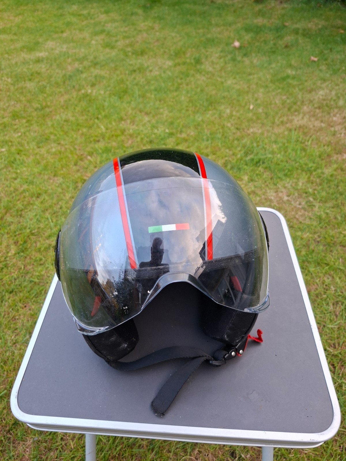 Scooterhelm met vizier - Maat S (55-56 cm), Ophalen of Verzenden, Gebruikt, Small, Onbekend