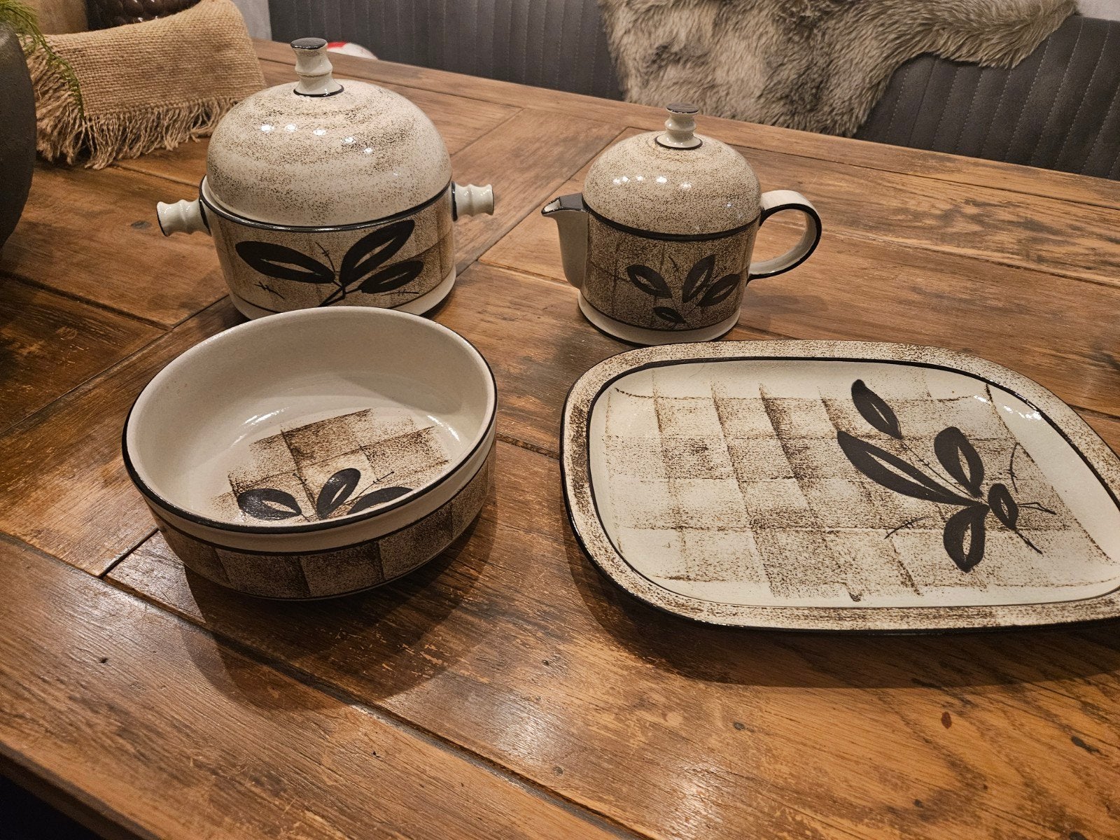 Vintage Ceramano Steinzeug Servies - W. Germany, Ophalen of Verzenden