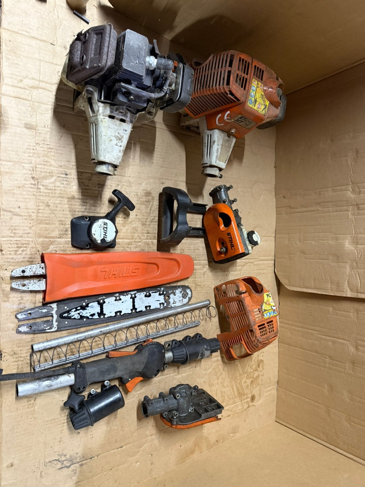 Stihl HT75 stokkettingzaag, Ophalen, Gebruikt