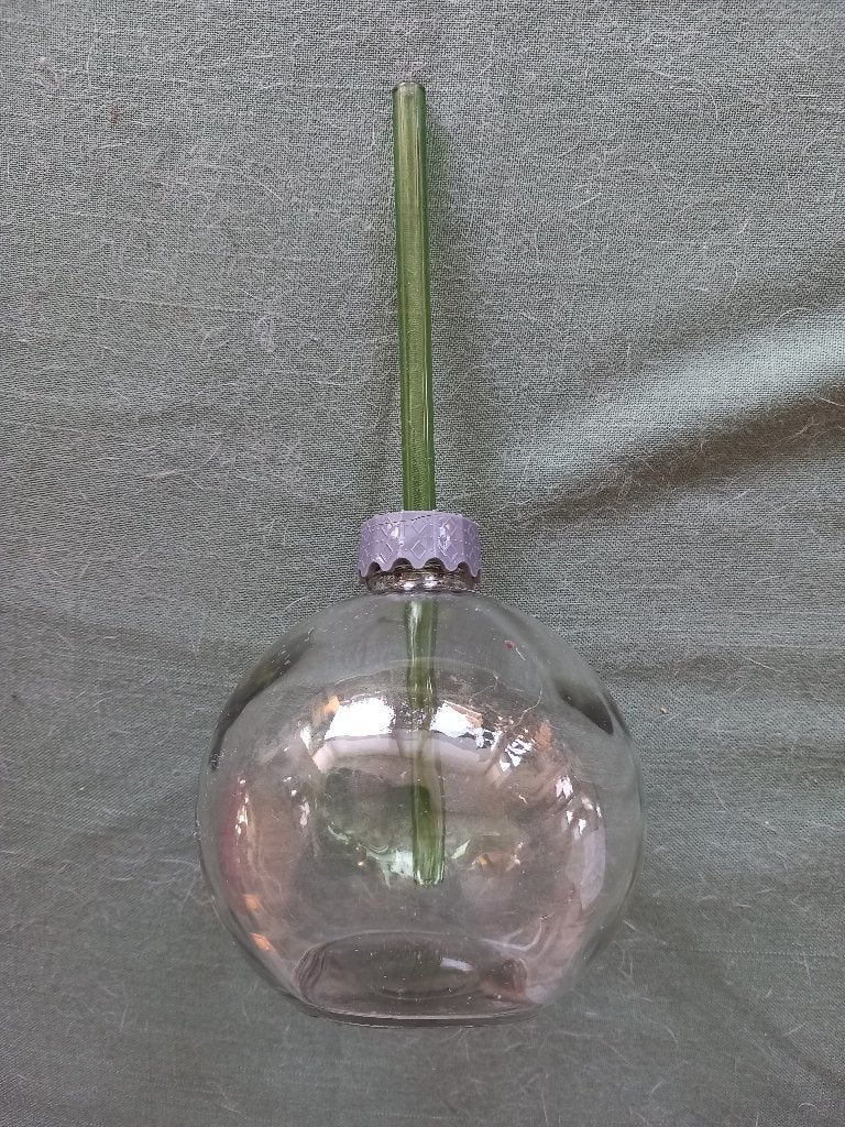 Bolglas met rietje., Glas of Glazen, Ophalen of Verzenden, Overige stijlen, Glas