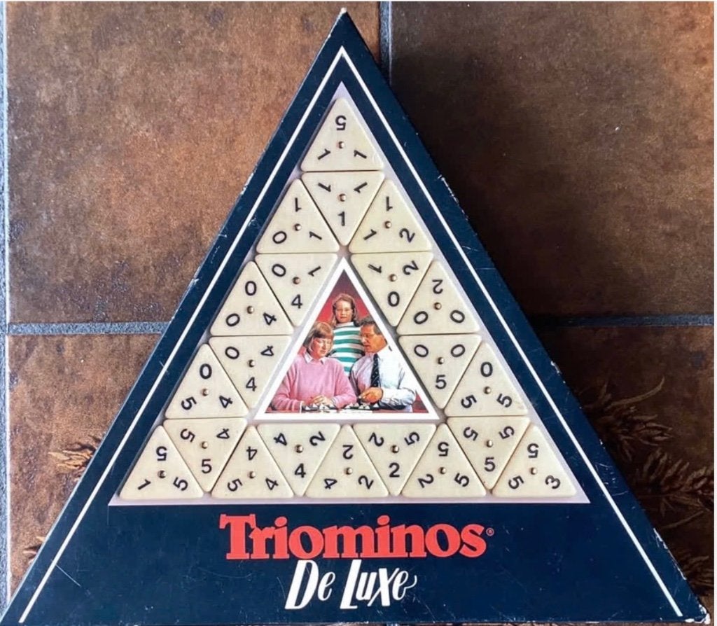 Triominos de luxe, compleet vintage spel, Ophalen of Verzenden, Zo goed als nieuw