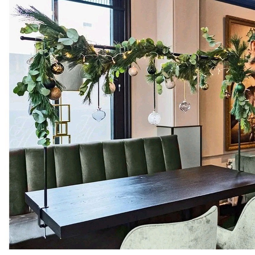 verstelbare zwart metaal over tafel voor lampen, planten, Huis en Inrichting, Ophalen