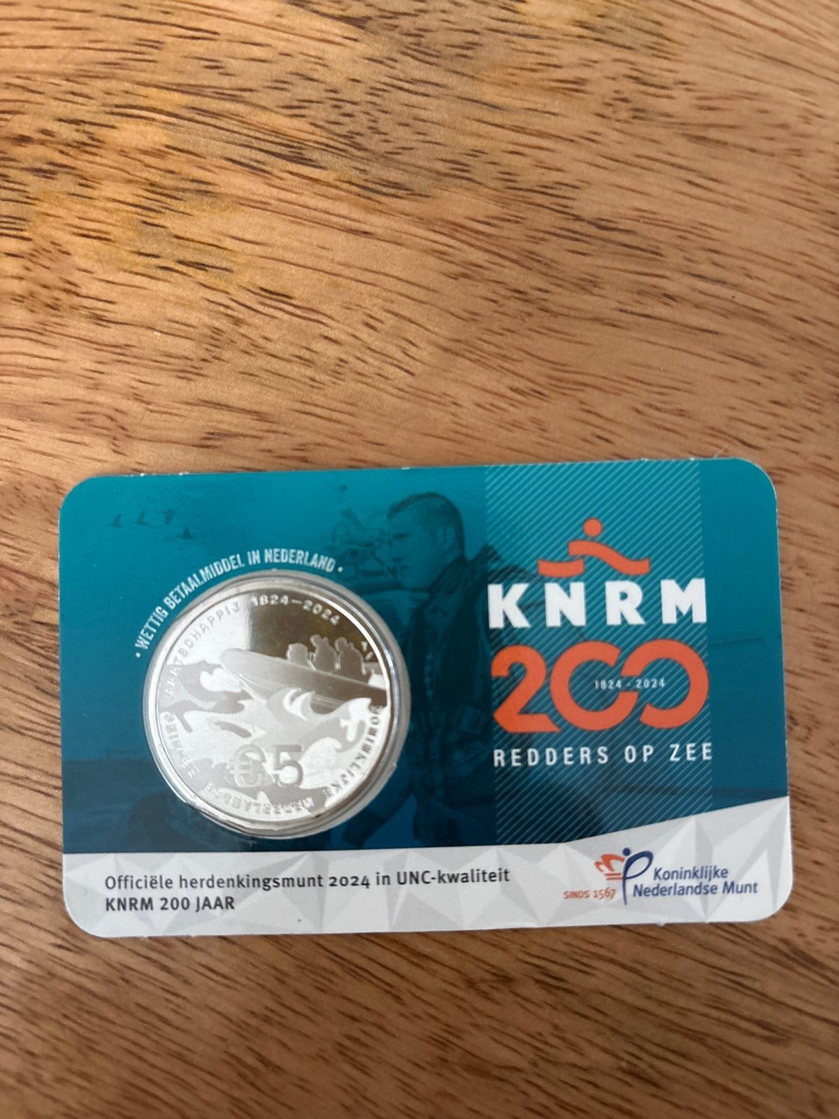 KNRM 200 Jaar Herdenkingsmunt 2024 - Zwaar Verzilverd, Koningin Beatrix, Zilver, Euro's, Ophalen of Verzenden