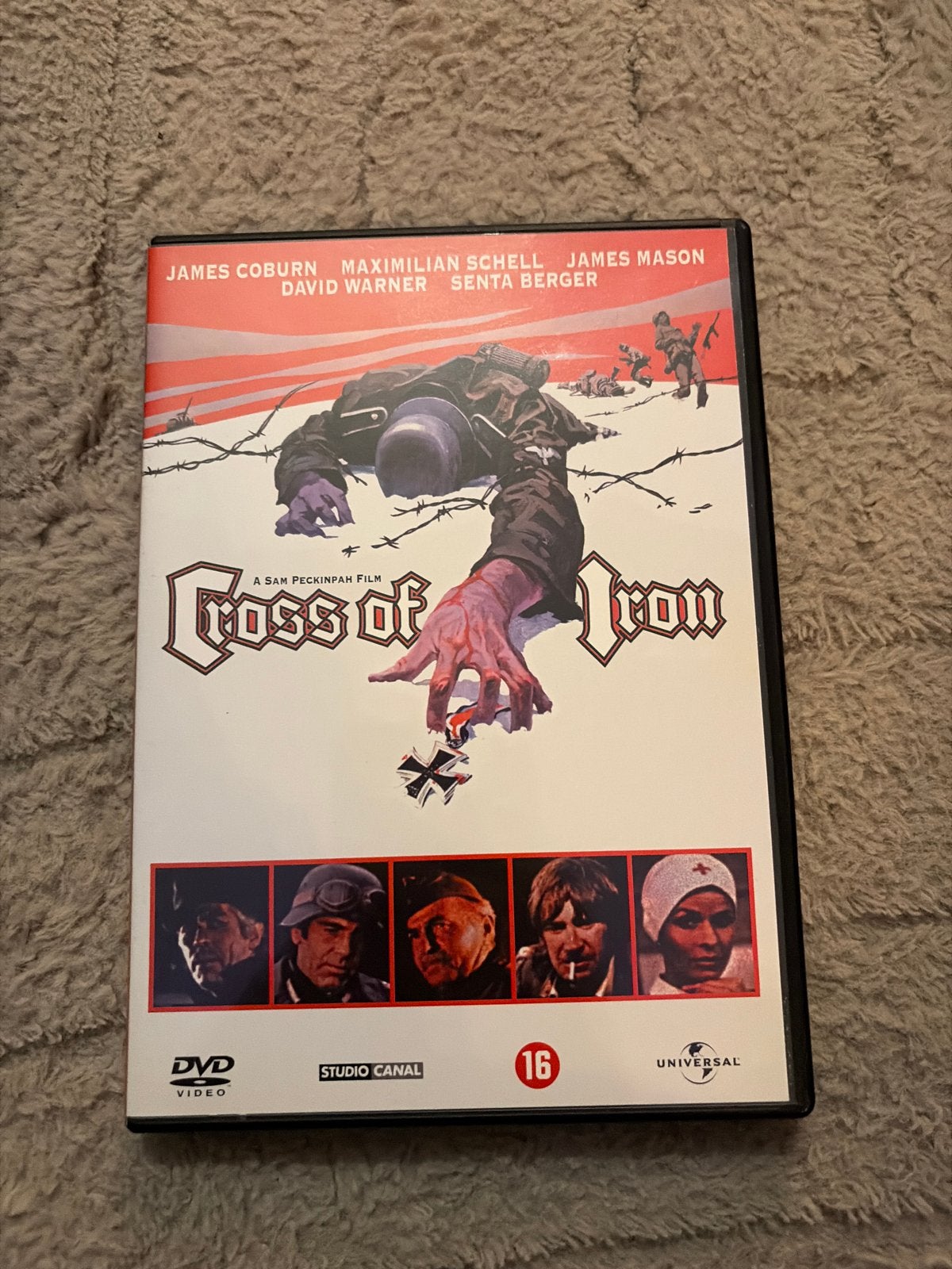 Cross of Iron DVD - Oorlogsfilm met James Coburn, Gebruikt, Vanaf 16 jaar, Ophalen of Verzenden, Oorlog