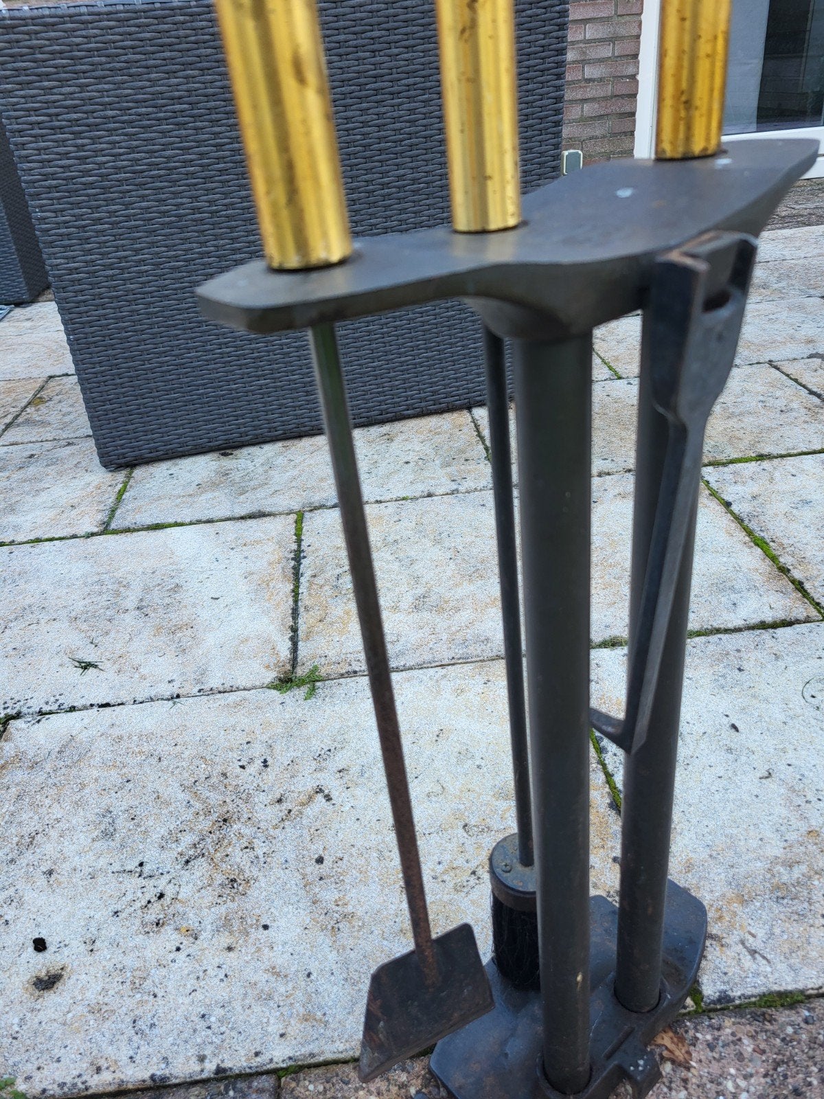 Haardstel met 3 delig gereedschap, Ophalen, Gebruikt, Vrijstaande haard, Overige soorten