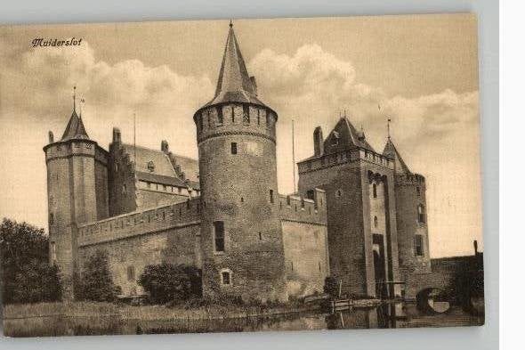 Muiden 2 kaarten Muiderslot 1930, Verzamelen, Ophalen of Verzenden, 1920 tot 1940, Ongelopen, Noord-Holland