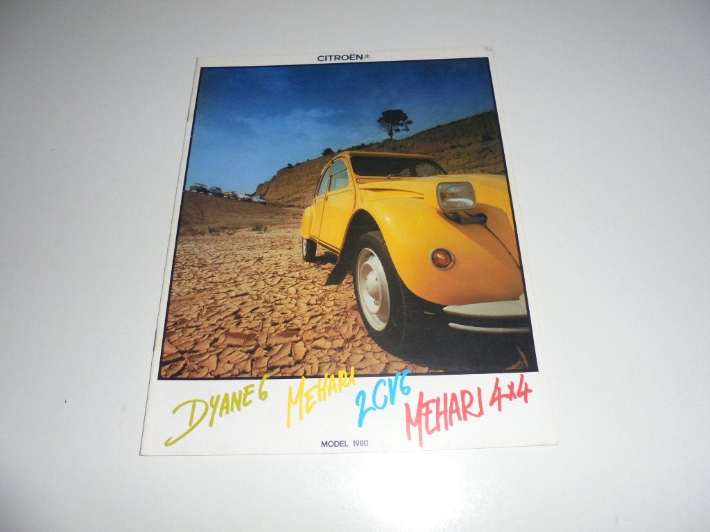 brochure Citroen 2CV6/Dyane/Mehari  1980, Ophalen of Verzenden, Zo goed als nieuw, Citroën
