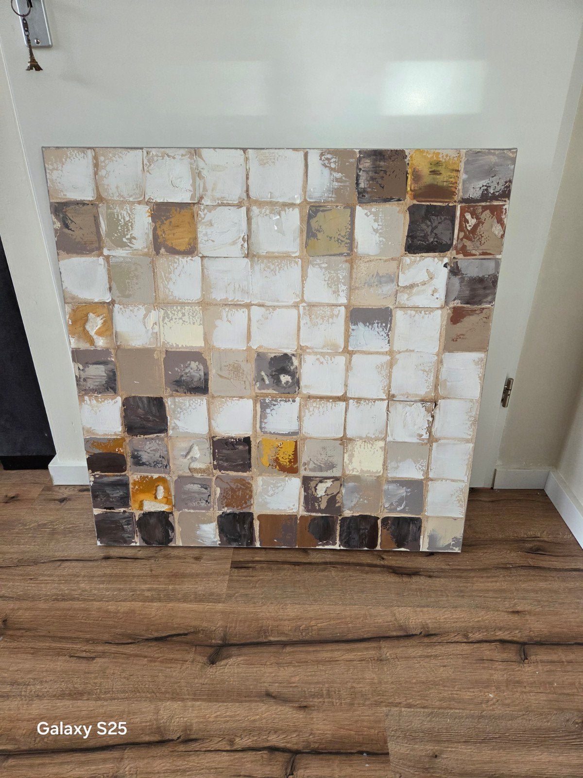 Set van 2 Canvas Schilderijen met Mozaïek Patroon, Antiek en Kunst, Ophalen