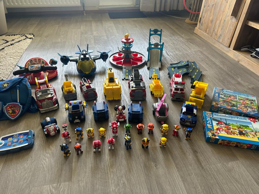 Grote Paw Patrol Speelgoed Collectie: Voertuigen, Puzzels, Kinderen en Baby's, Speelgoed | Overig, Ophalen, Gebruikt, Jongen of Meisje