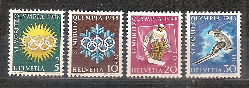 Zwitserland 492-495 postfris, Ophalen of Verzenden, Postfris