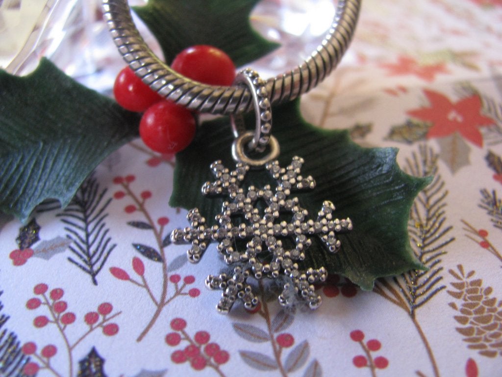 Pandora bedel 390354CZ = snowflake # sneeuwvlok + pavé, Sieraden, Tassen en Uiterlijk, Bedels, Pandora, Ophalen of Verzenden, Zo goed als nieuw