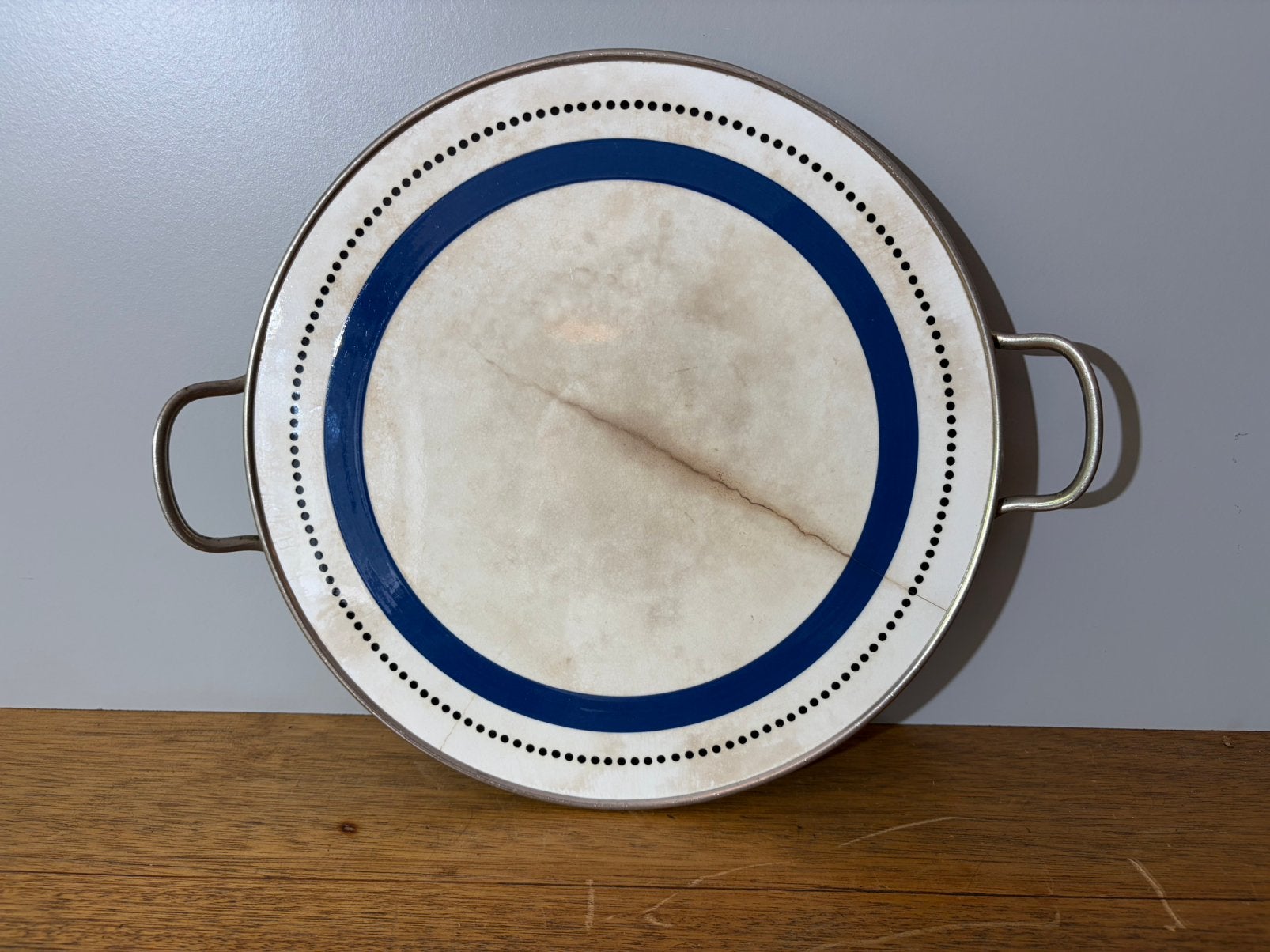 Antiek Art Deco verzilverd WMF keramiek dienblad.751, Overige materialen, Gebruikt, Handgemaakt, Ophalen of Verzenden
