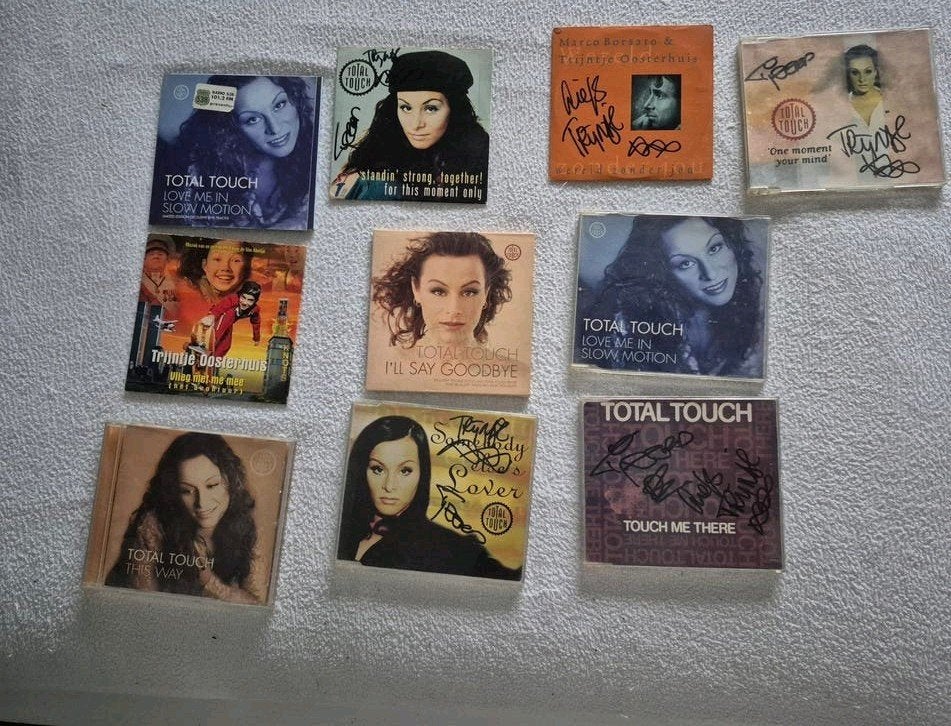 Gesigneerde Total Touch CD (Singles) Collectie, Gebruikt, Pop, Ophalen of Verzenden, Inclusief doosje