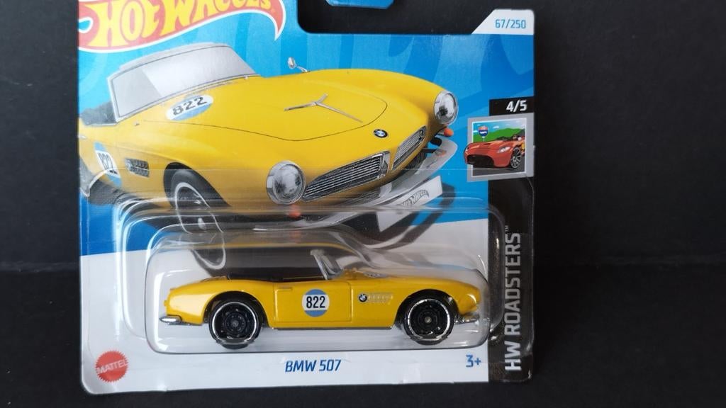 BMW 507 Geel 1:64 3inch Hotwheels Pol, 1186 MJ 1 NL, Auto, Nieuw, Ophalen of Verzenden