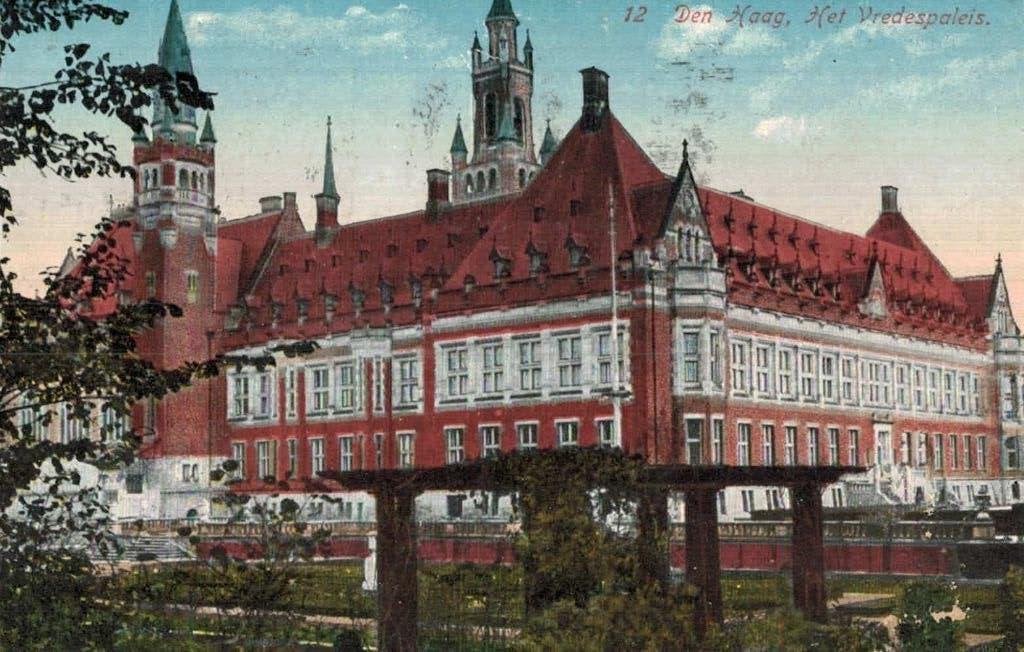 1923 DEN HAAG Het Vredespaleis, Verzamelen, Ansichtkaarten | Nederland, Ophalen of Verzenden, Voor 1920, Gelopen, Zuid-Holland