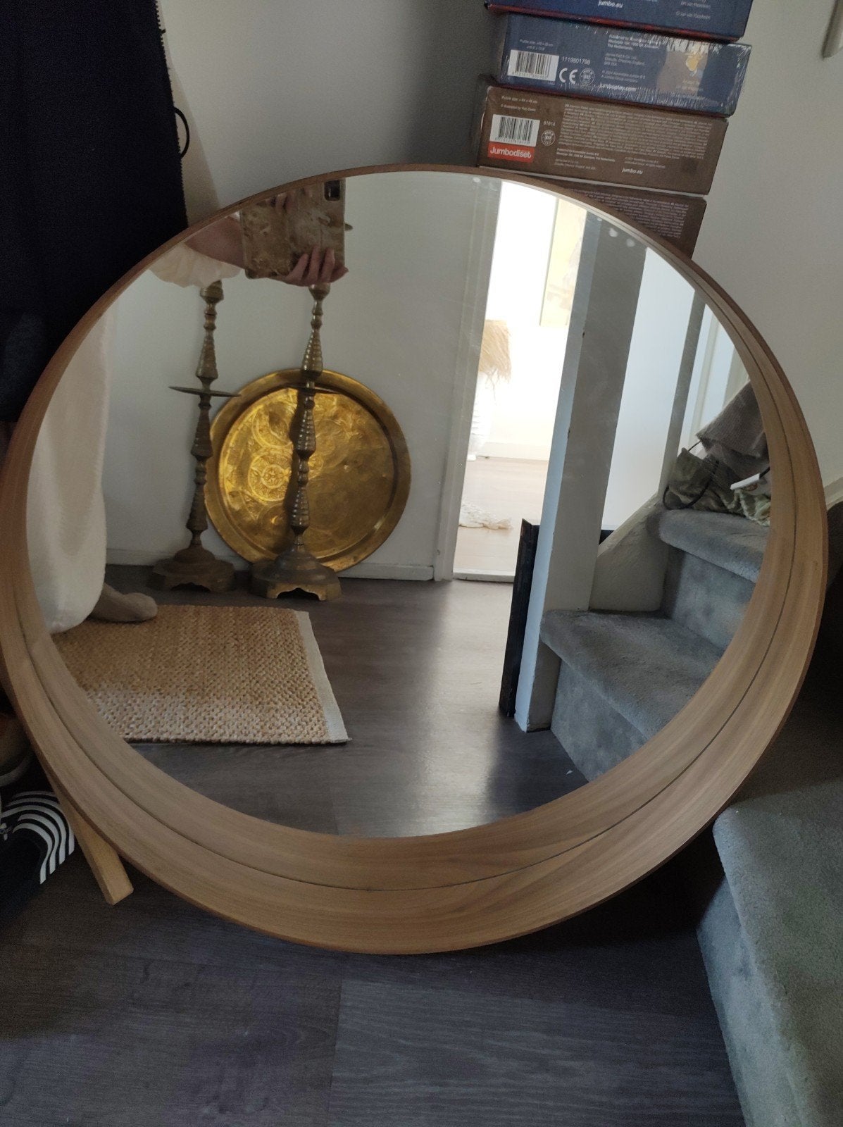 spiegel Ikea Stockholm walnoot, Huis en Inrichting, Woonaccessoires | Spiegels, Ophalen, Minder dan 50 cm, Zo goed als nieuw, Minder dan 100 cm