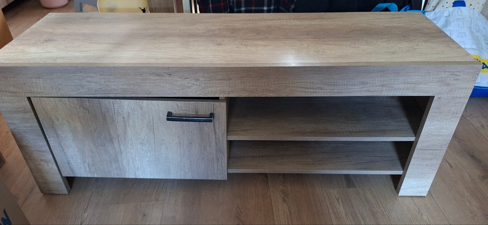 Leenbakker TV-meubel Lidia Eikenkleur, Ophalen, Gebruikt, 100 tot 150 cm, Minder dan 100 cm