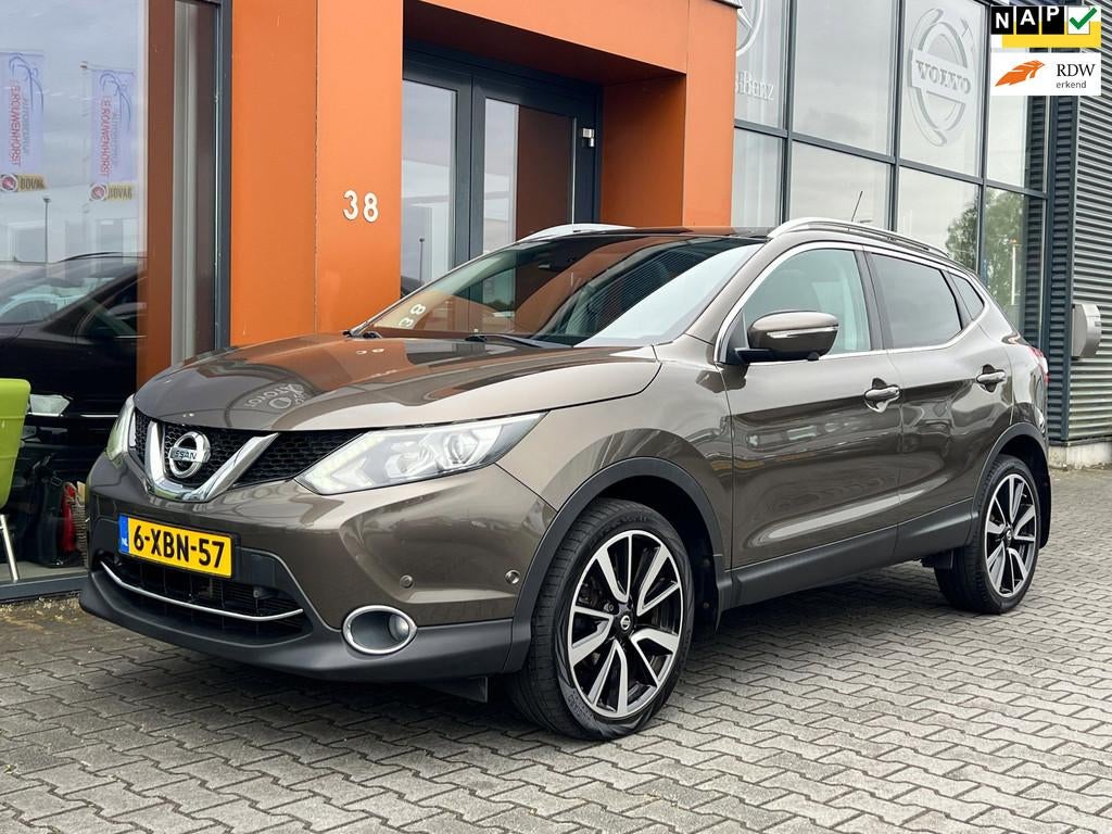 Nissan Qashqai 1.2 Tekna|Leer|Pano|360cam|Keyless|Navi|Bluet, Voorwielaandrijving, Euro 5, Gebruikt, 4 cilinders