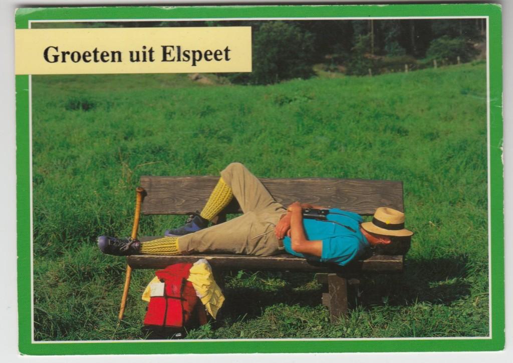 Elspeet Uitrusten Man slaapt op een bank Gelopen Zegel 39 ct, Verzenden, 1980 tot heden, Gelopen, Gelderland