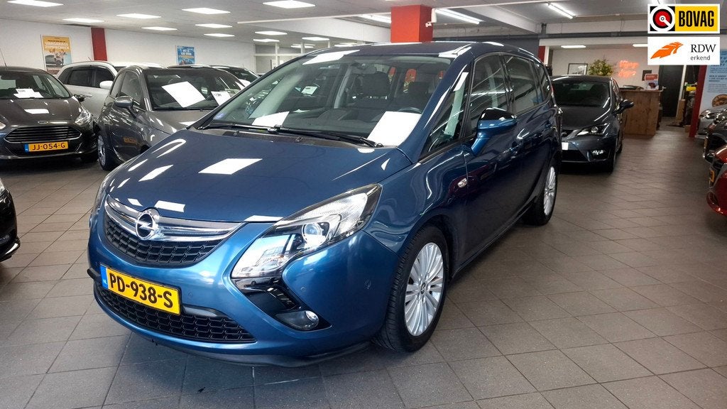 Opel Zafira Tourer 1.4 Edition 7-Persoons, Auto's, Opel, Stof, Gebruikt, 4 cilinders, Blauw