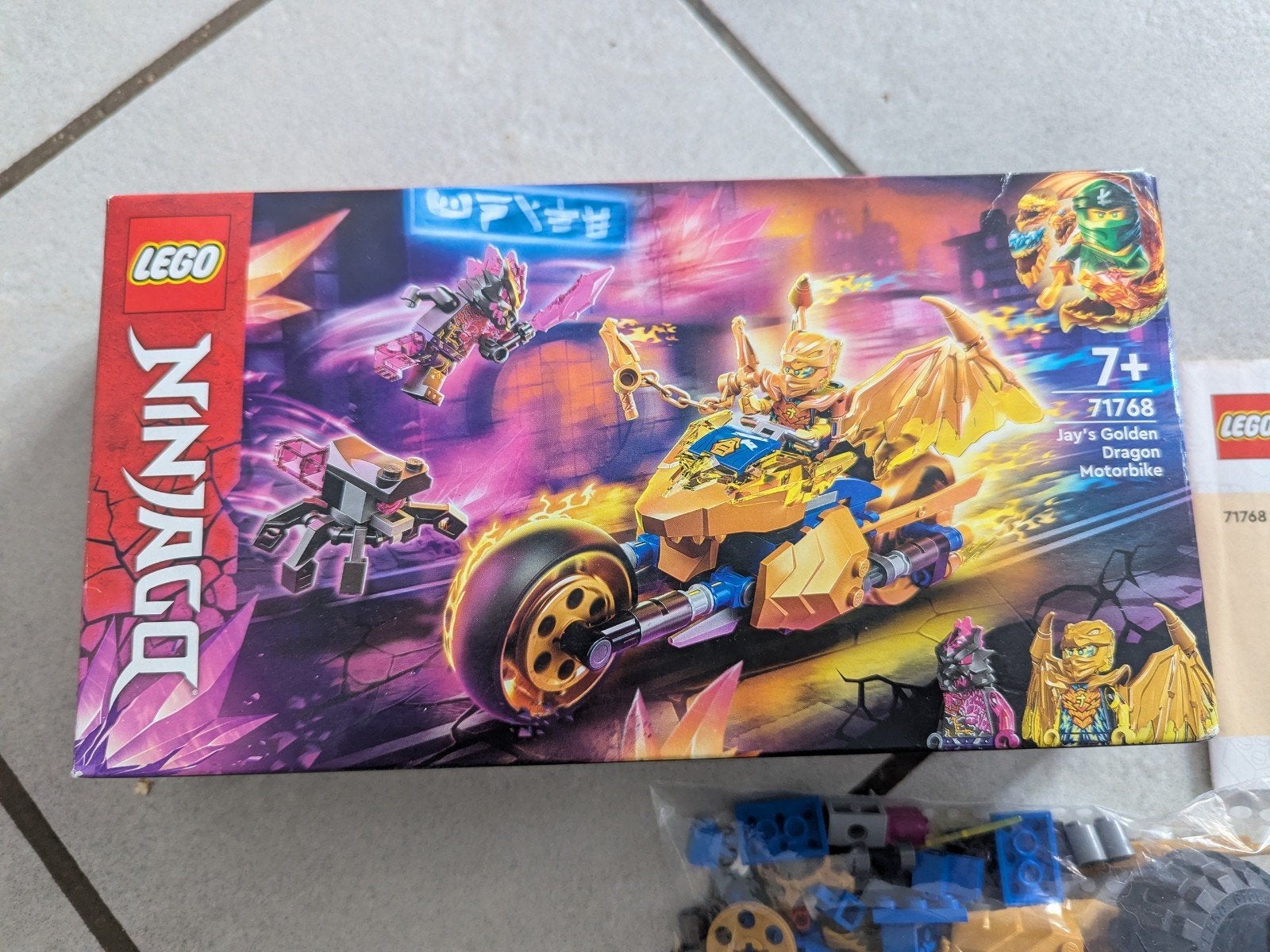 LEGO Ninjago Jay's Gouden Draken Motorfiets 71768, Ophalen of Verzenden, Zo goed als nieuw