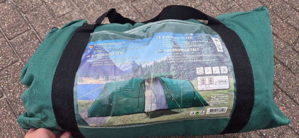 8-persoons tent. Midden ruimte + 2 compartimenten, Ophalen of Verzenden, Gebruikt, Meer dan 6