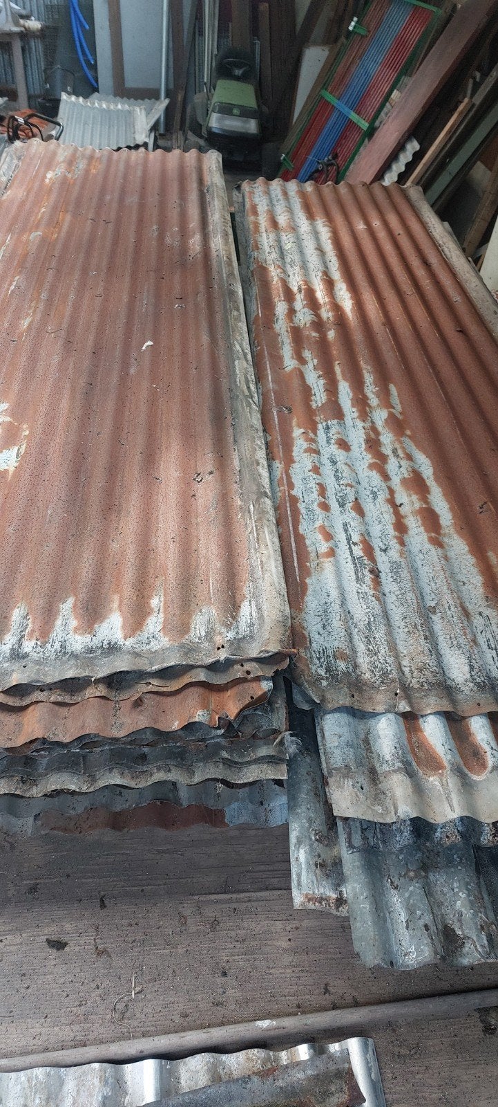 vintage metalen verzinkte roestige  golfplaten dakplaten, Doe-het-zelf en Verbouw, Gebruikt, Overige kleuren, Ophalen of Verzenden