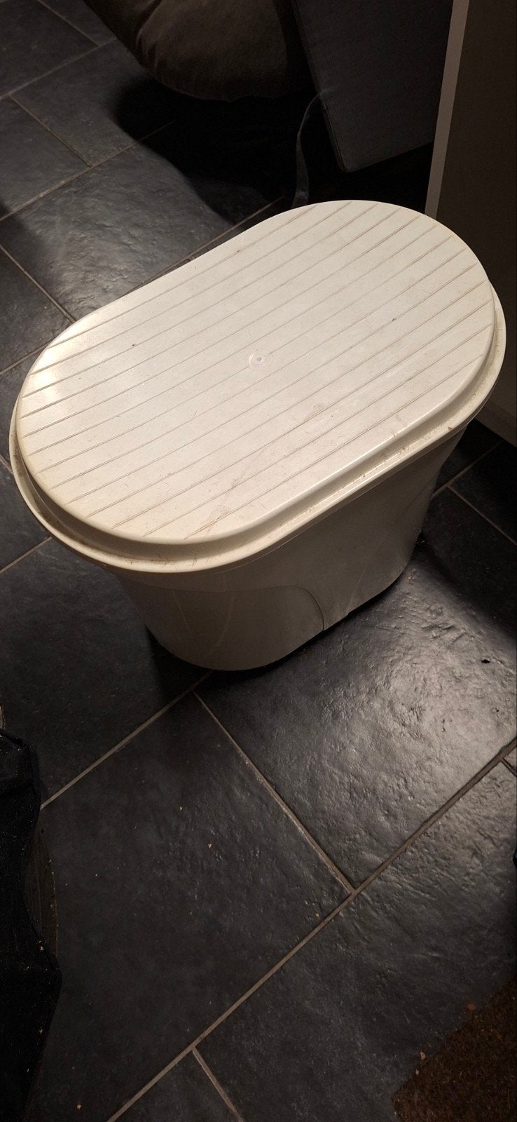 wasmand witte kunststof box mand met luchtgaten voor de was, Ophalen, Wit