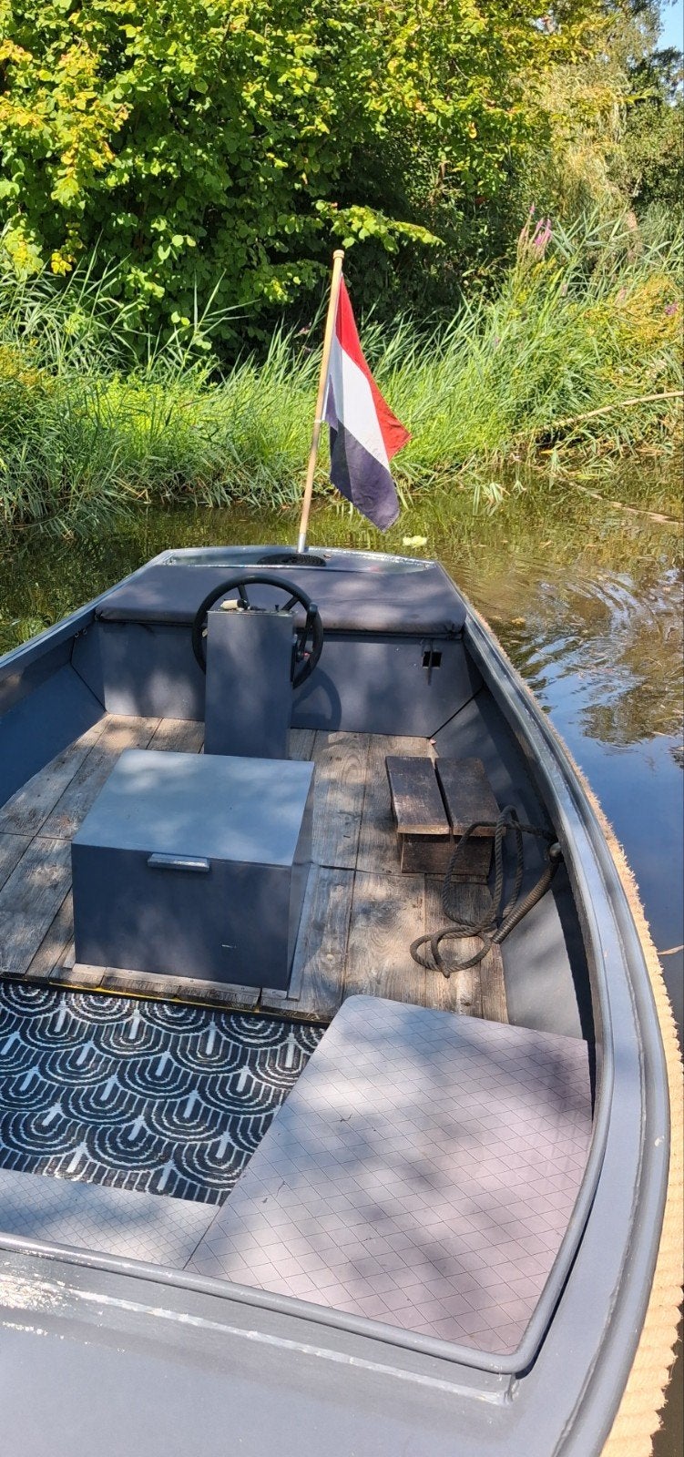 stalen vlet/sloep, Watersport en Boten, Sloepen, Ophalen, Gebruikt, Diesel, Vlet