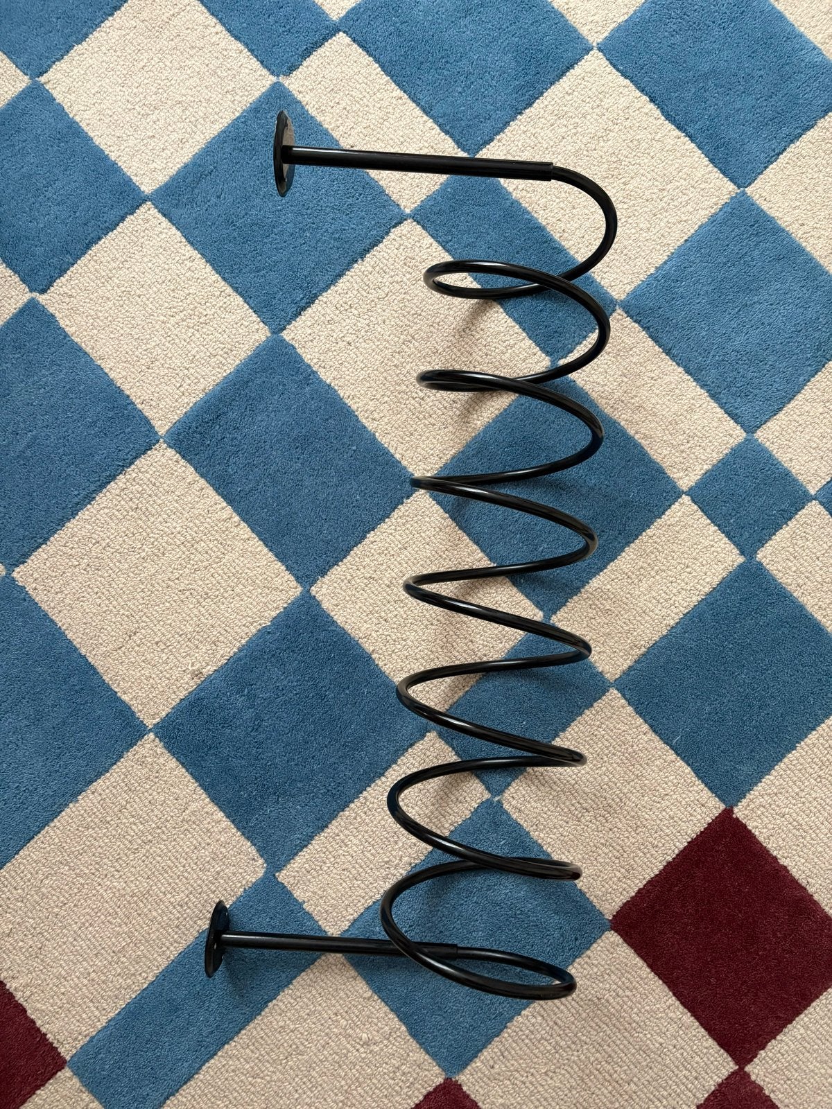 Vintage design spiraal wandkapstok – zwart metaal, Gebruikt, 100 tot 150 cm, Metaal, Ophalen