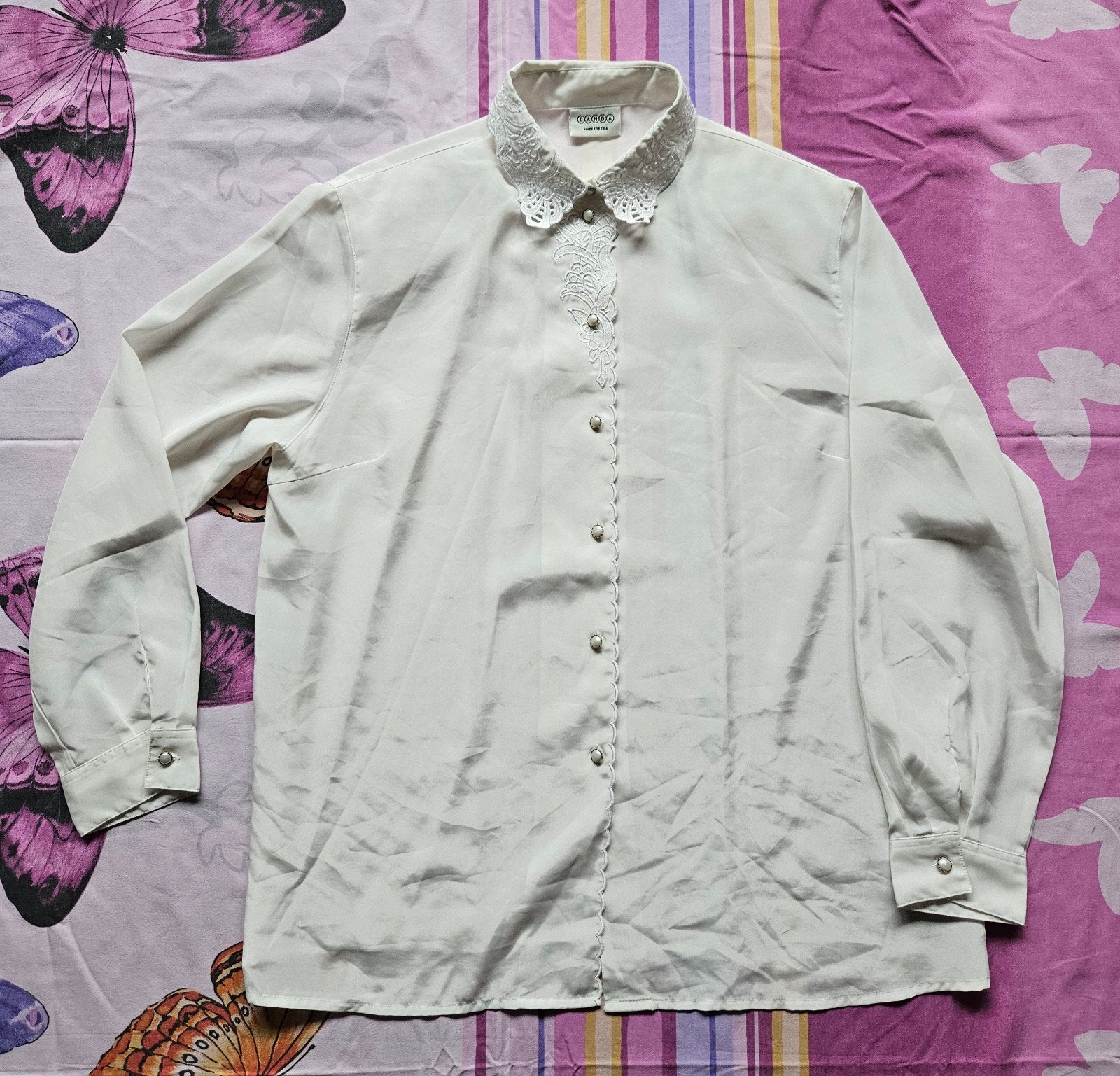 Prachtige geborduurde blouse C&A maat 46, Kleding | Dames, Wit, Maat 46/48 (XL) of groter, Ophalen of Verzenden, Zo goed als nieuw