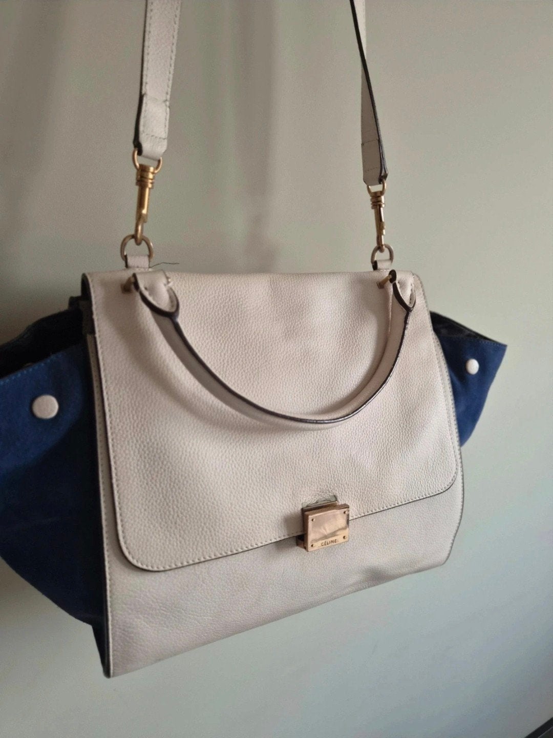 Vintage Céline Trapeze bag, Overige merken, Gebruikt, Wit, Ophalen of Verzenden