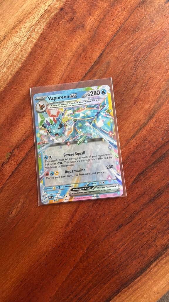 Vaporeon EX 023/131, Verzenden, Zo goed als nieuw, Losse kaart