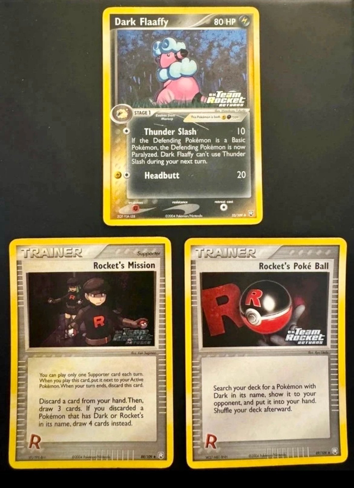 3x Pokémon EX Team Rocket Returns Stamped, Ophalen of Verzenden, Zo goed als nieuw