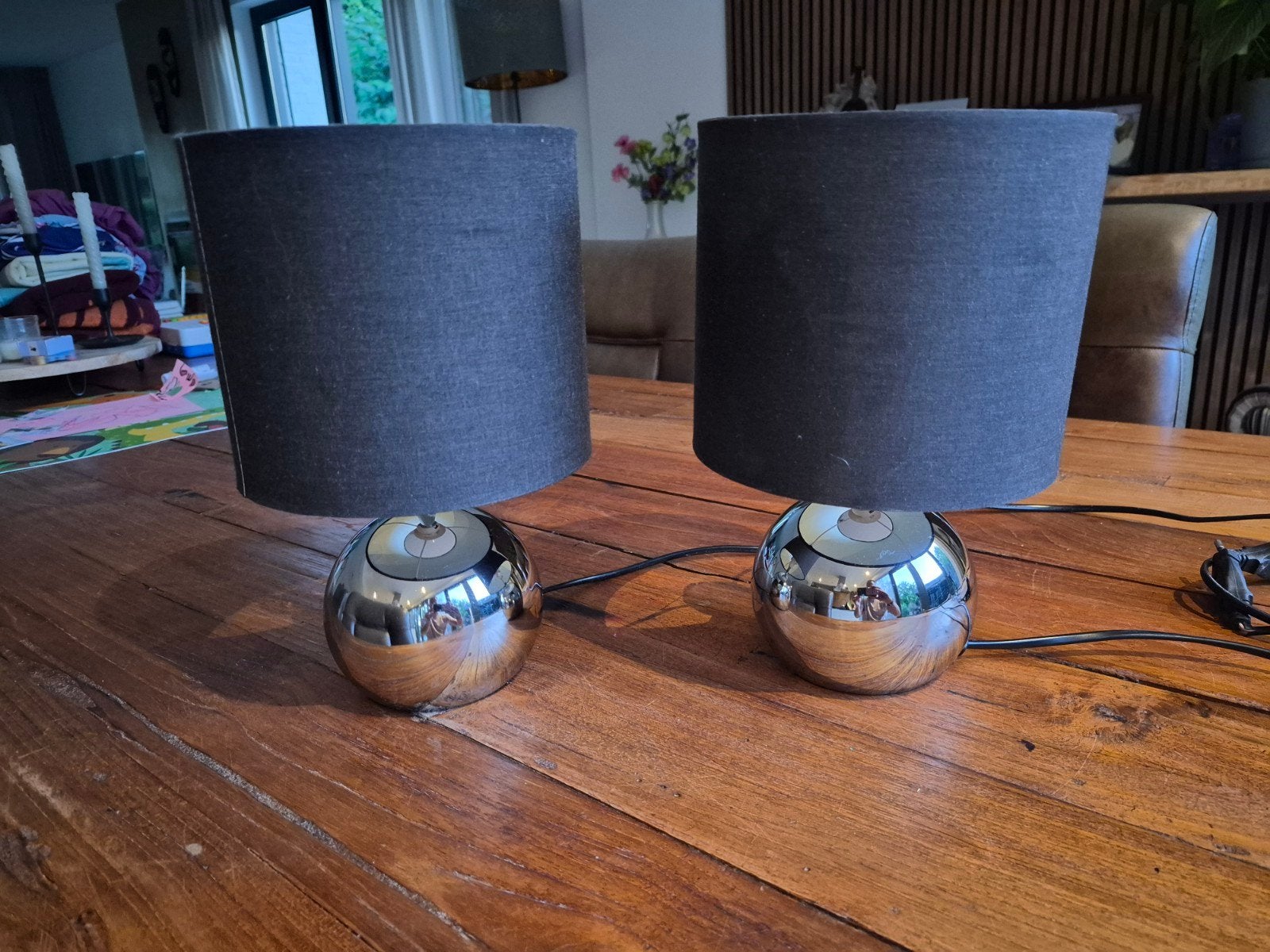 2 Tafellampen met Touch Schakelaar en dimbaar, Ophalen, Gebruikt, E14 (klein), Touch bediening